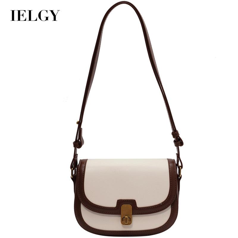 Ielgy Túi Yên Ngựa Màu Trơn Chất Lượng Cao Cho Nữ