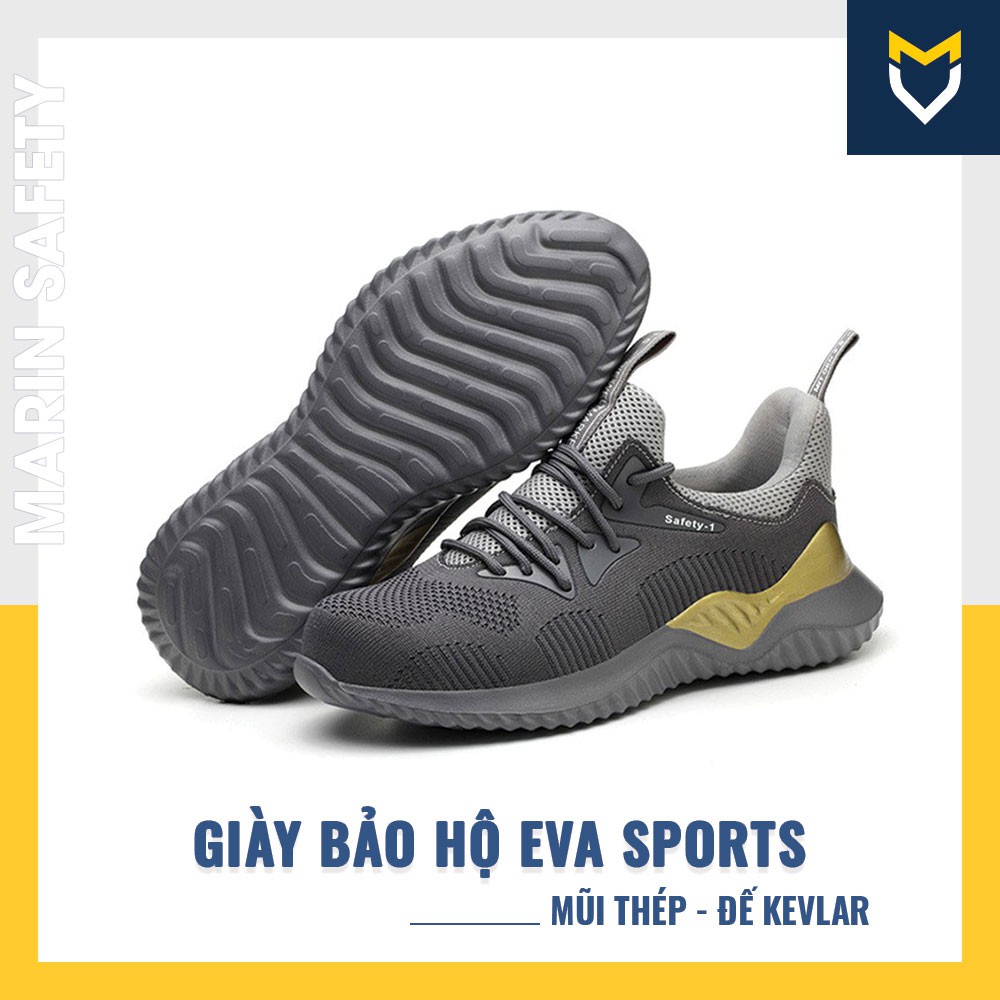 [Mã FAGREEN245 giảm tới 30K đơn 99K] Giày bảo hộ lao động Eva Sports siêu nhẹ màu xám