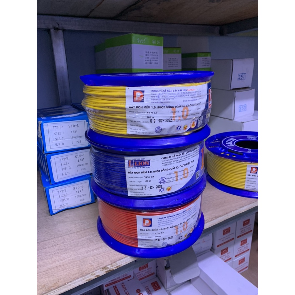Dây Điện LION Đơn Mềm 0.5 / 0.75 / 1.0 / 1.5 / 2.5 ( CUỘN )