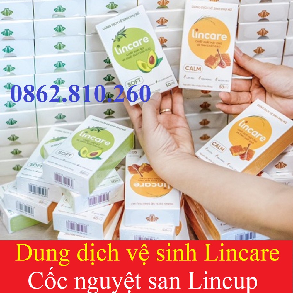 Lincare dung dịch vệ sinh cốc nguyệt san lincup và vùng kín lincare Ice Calm Soft Rose
