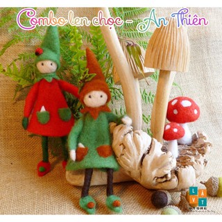 [16 Màu Len] Combo Len Chọc An Thiên - Combo Needle Felting