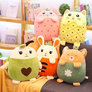 Bộ chăn gối hình thú hoa quả văn phòng