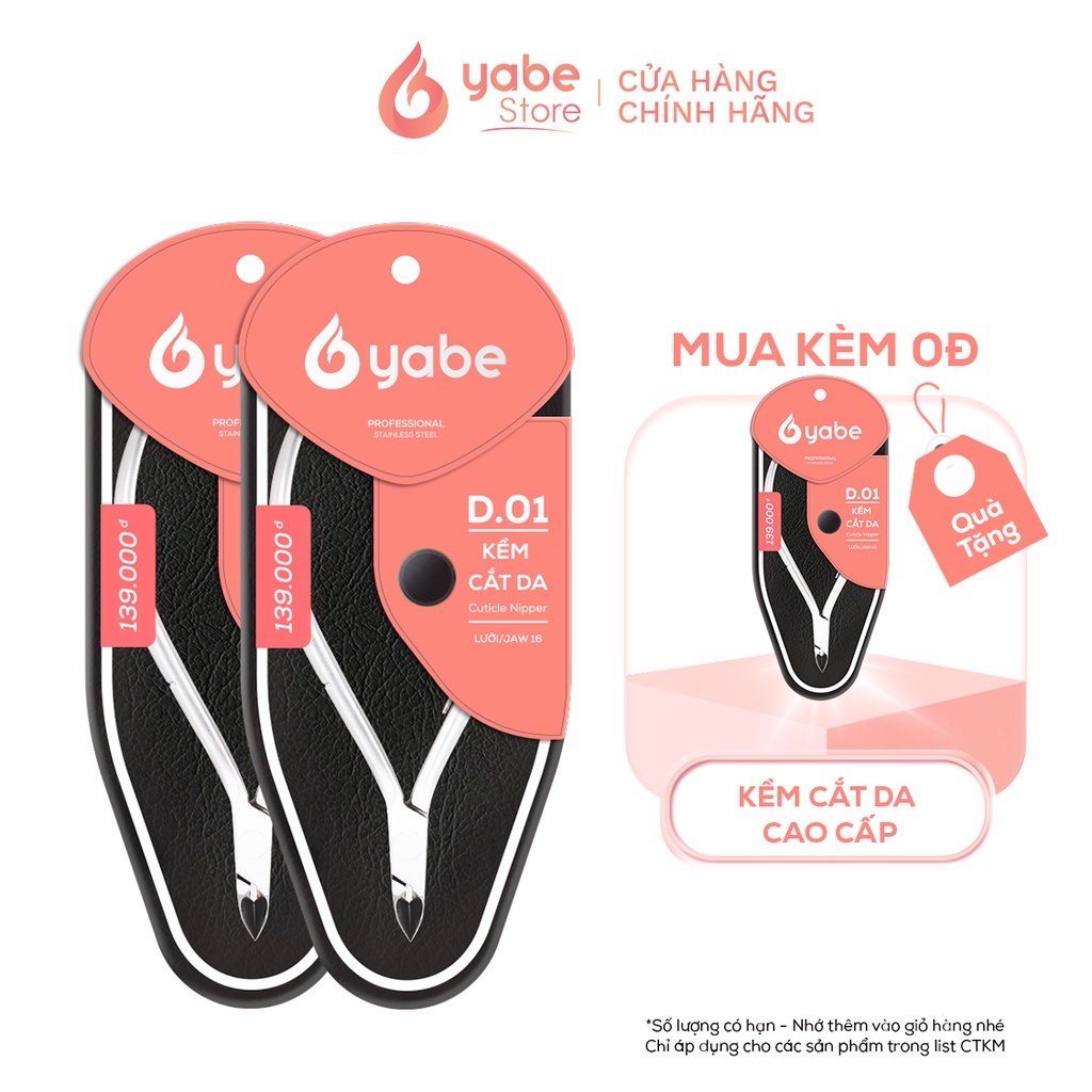 Combo 2 Kềm Tặng 1 Kềm Cắt Da Thép Nguyên Khối Kềm D01 YABE Mũi 16 YSN168