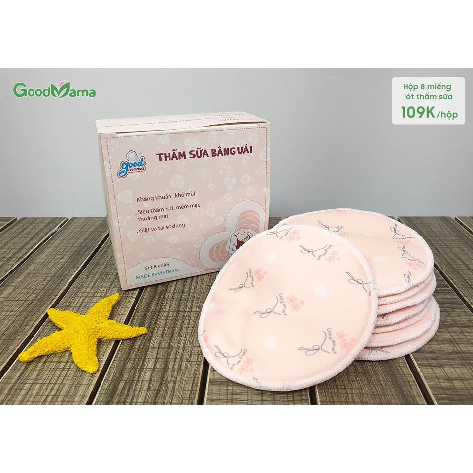 [CHÍNH HÃNG] Miếng lót thấm sữa bằng vải thương hiệu Goodmama