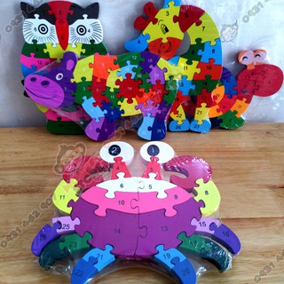 Đồ chơi XẾP HÌNH, Ghép hình Puzzle nhiều màu dày đẹp cho trẻ mầm non