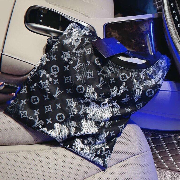 [SIÊU HOT] Áo Thun Tay Lỡ Unisex - Áo Phông Loang Form Rộng L.V Màu Xám Khói Độc Lạ Hot Trend