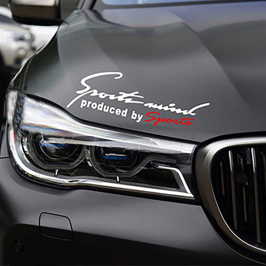 Tem dán decal Sport mind prodeced by Sports - tem dán nắp capo tạo điểm nhấn, nổi bật khỏe khoắn hơn