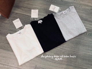 XẢ KHO BÁN SỈ Áo phông nam cổ tròn dáng basic( hình thật)