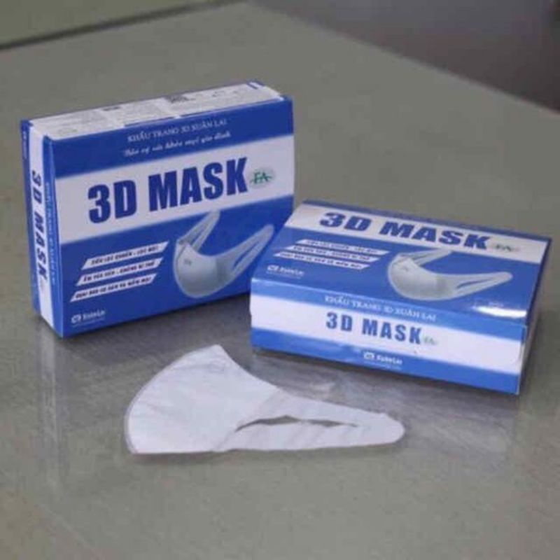 Khẩu trang 3D mask bảo vệ bạn và gia đình - hộp 50 cái