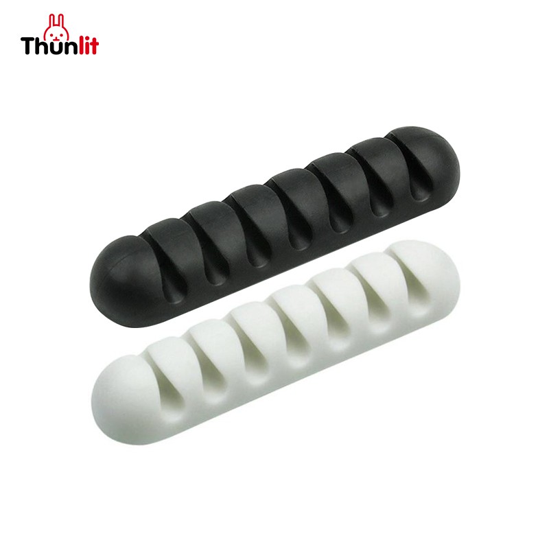 Giá đỡ dây cáp Thunlit cố định dây sạc/tai nghe/điện thoại có băng keo 2 mặt dán bàn tiện dụng