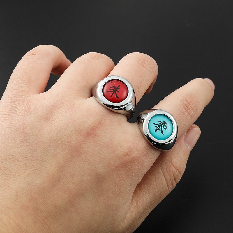 Nhẫn Thép Không Gỉ 10 Kiểu Họa Tiết Anime Naruto Akatsuki Uchiha Itachi Obito Dùng Làm Quà Tặng Halloween