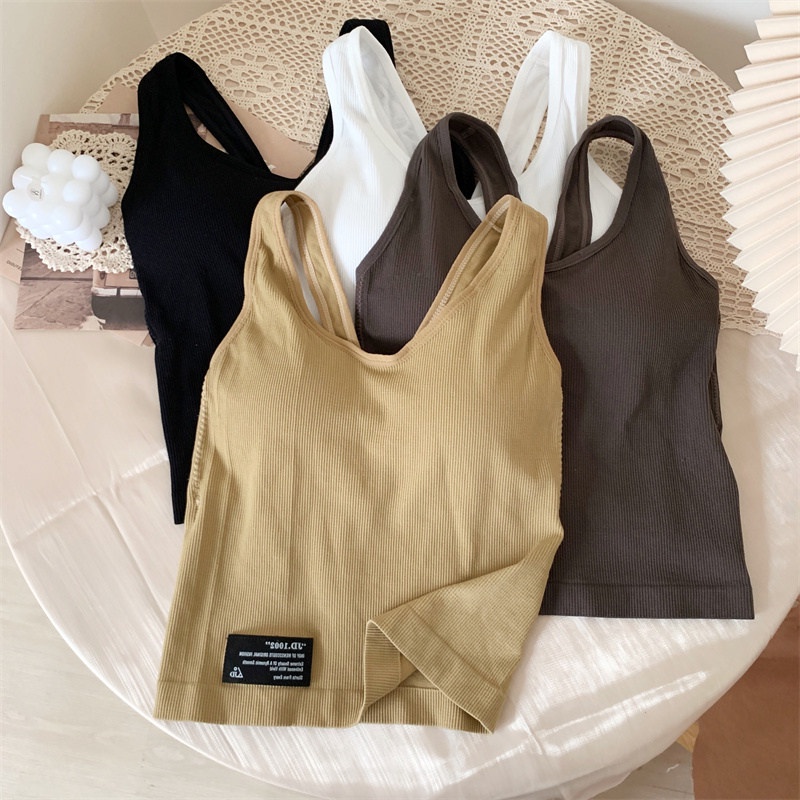 Áo hai dây SUXI thể thao màu sắc đơn giản thời trang cho nữ