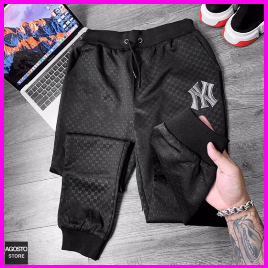 Đồ Bộ Nỉ Nam Dài Tay Thêu Logo Ny Dập Vân, Bộ Thể Thao Nam Thu Đông Man18