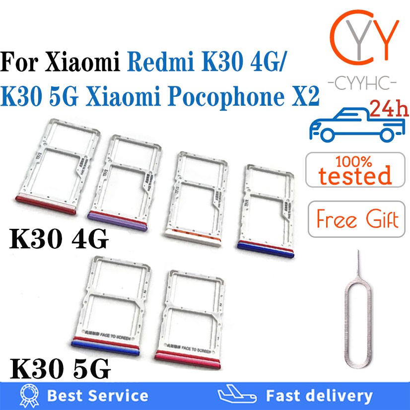 Khay đựng thẻ sim thay thế chất lượng cao cho Xiaomi Redmi K30 4g K30 5g Mi Pocophone X2