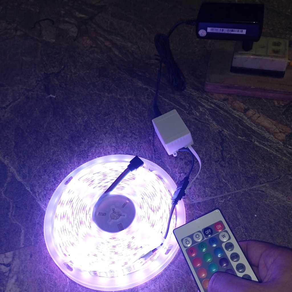 Đèn Led Tiktok 5m ⚡𝘾𝙝𝙤̂́𝙣𝙜 𝙉𝙪̛𝙤̛́𝙘⚡ 5050 RGB Mix DIY Trên 50 Màu Trang Trí Phòng Ngủ Nháy Theo Nhạc