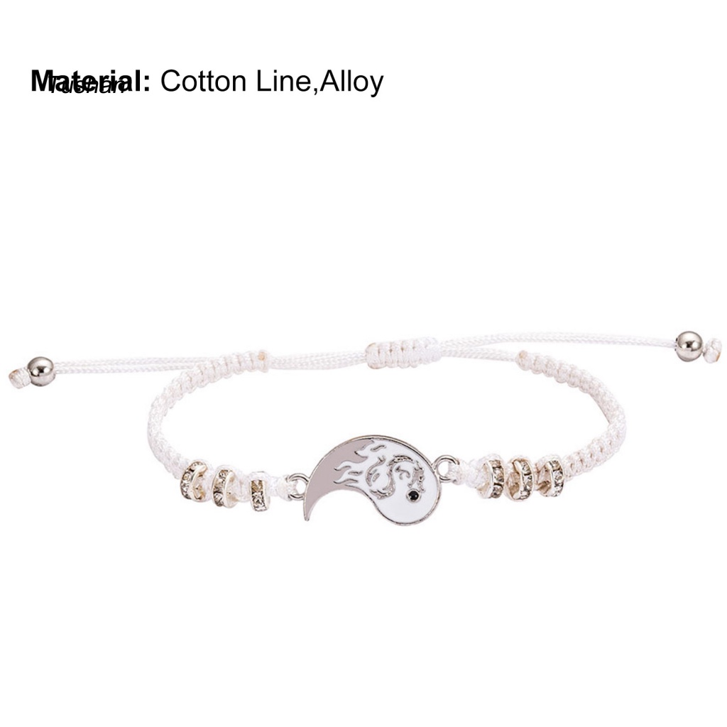 [Ts] Vòng Đeo Tay Cặp Đôi Bện Họa Tiết Vintage Phù Hợp Cho Ngày Valentine