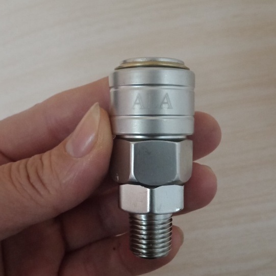 Bộ khớp nối nhanh trục ổ bi lắp dây hơi khí nén ren ngoài 13mm - loại đẹp