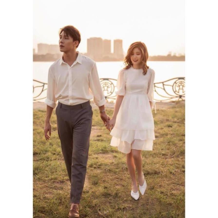 Đầm trắng babydoll bánh bèo dạo phố cực hot [KÈM ẢNH THẬT] | BigBuy360 - bigbuy360.vn