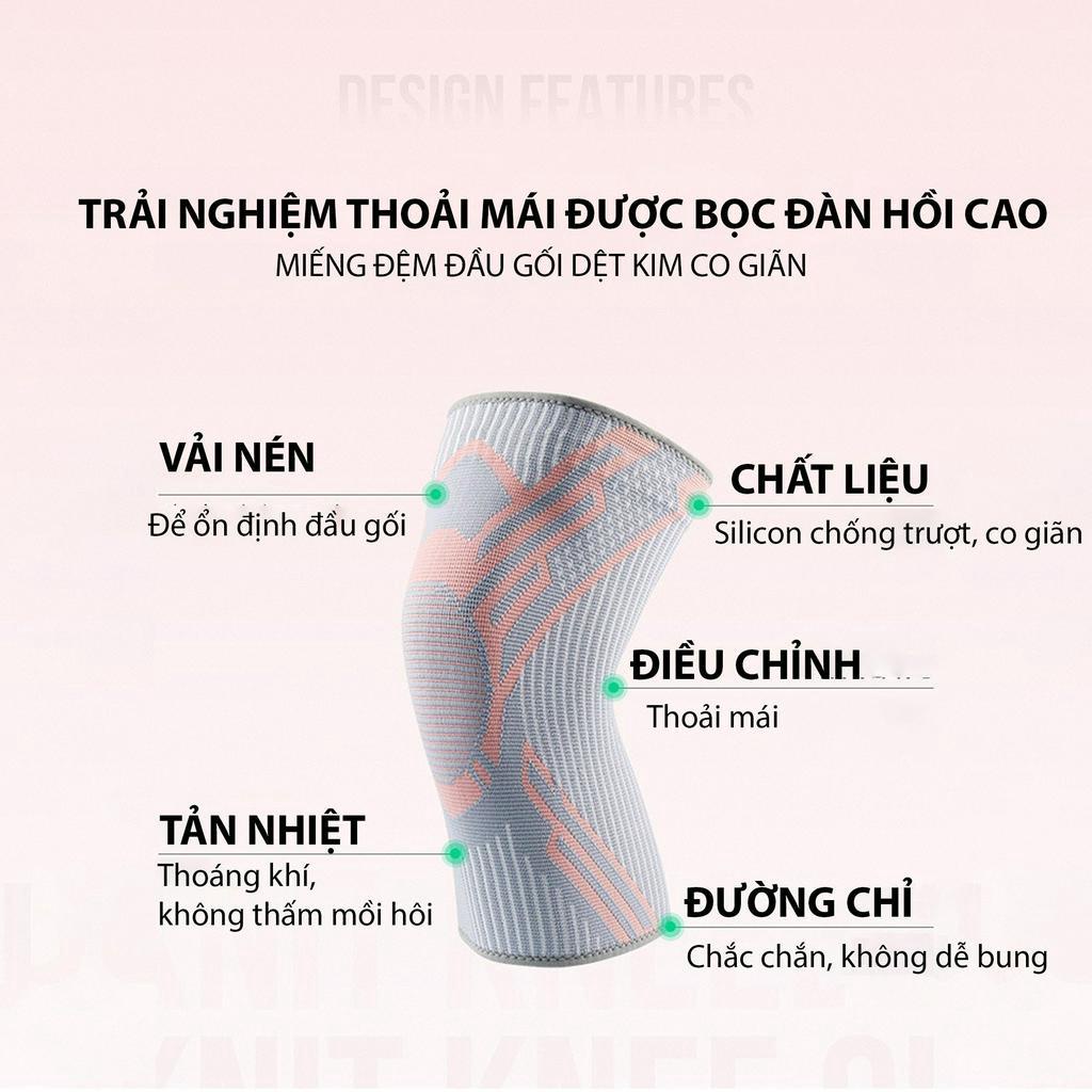 Băng gối bóng đá, bóng chuyền vải dệt kim 3D thoáng khí Aolikes 7718