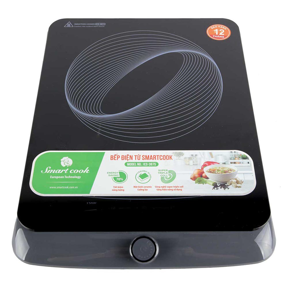 Bếp điện từ cảm ứng Elmich Smartcook ICS-3875 công suất 2100W tặng kèm Nồi lẩu Inox 26cm