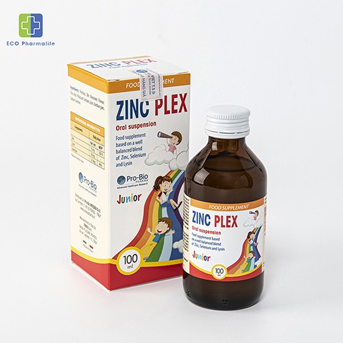 Siro ZinC Plex - Bổ sung Kẽm, Lysine, Selen giúp bé tăng sức đề kháng, ăn ngon miệng - Hộp 100ml