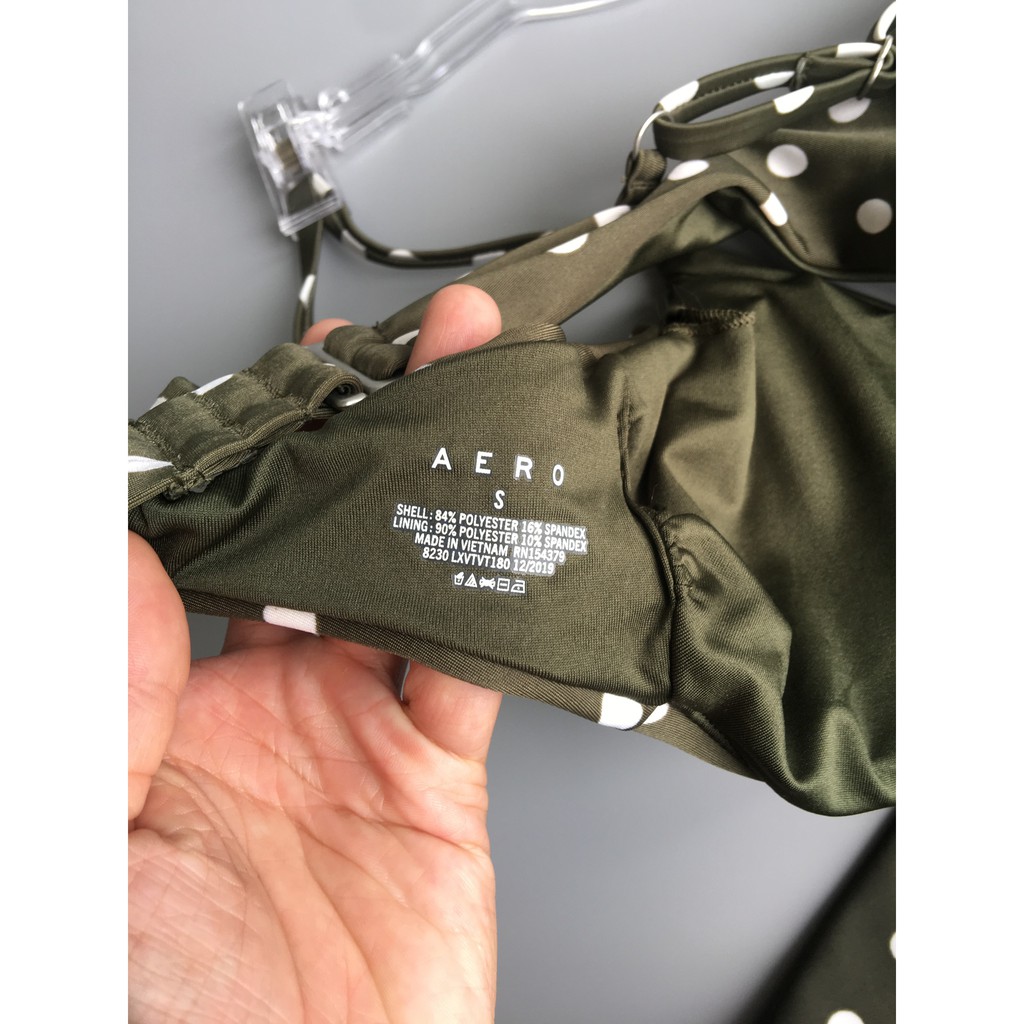 Bộ bơi hai mảnh lưng cao phom cổ điển Aeropostale xuất khẩu Mỹ