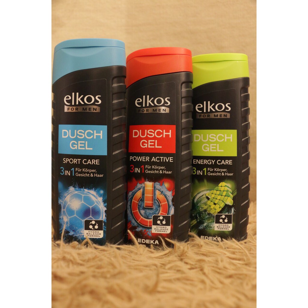 Combo tắm gội rửa mặt cho Nam Elkos Đức