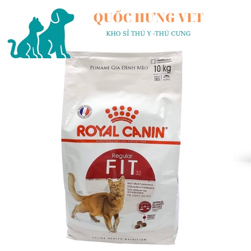 Hạt Fit 32 ROYAL CANIN dành cho mèo trưởng thành trên 12 tháng tuổi vận động thường xuyên ...10KG...QUOCHUNGVET