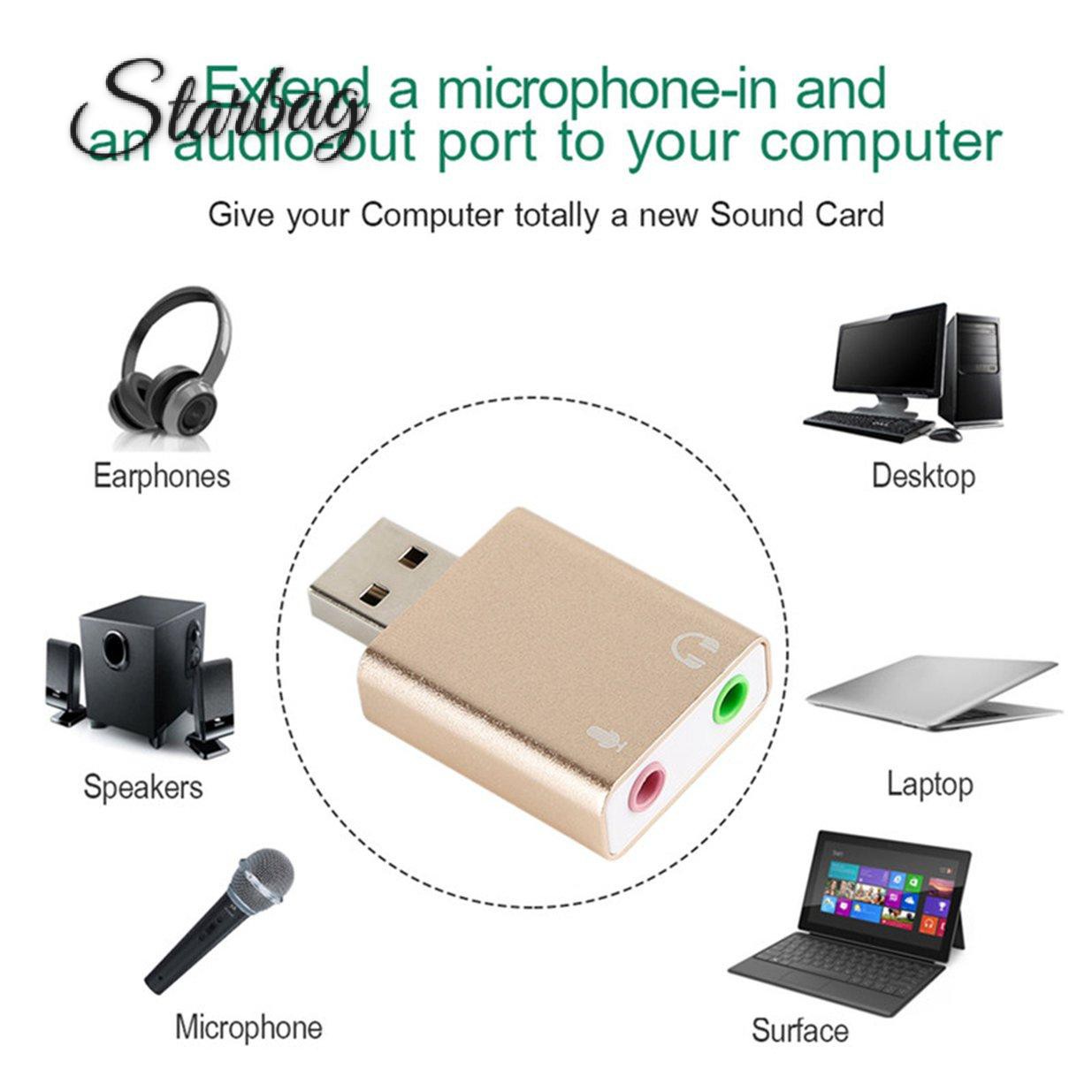 Usb Chuyển Đổi Âm Thanh Đầu Usb Sang Jack 3.5mm | BigBuy360 - bigbuy360.vn