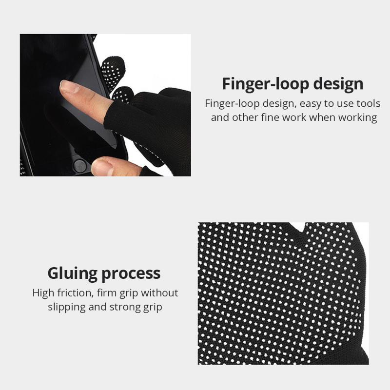 Đôi găng tay HDOORLINK hở hai ngón nylon thoáng khí chống trượt phong cách thể thao