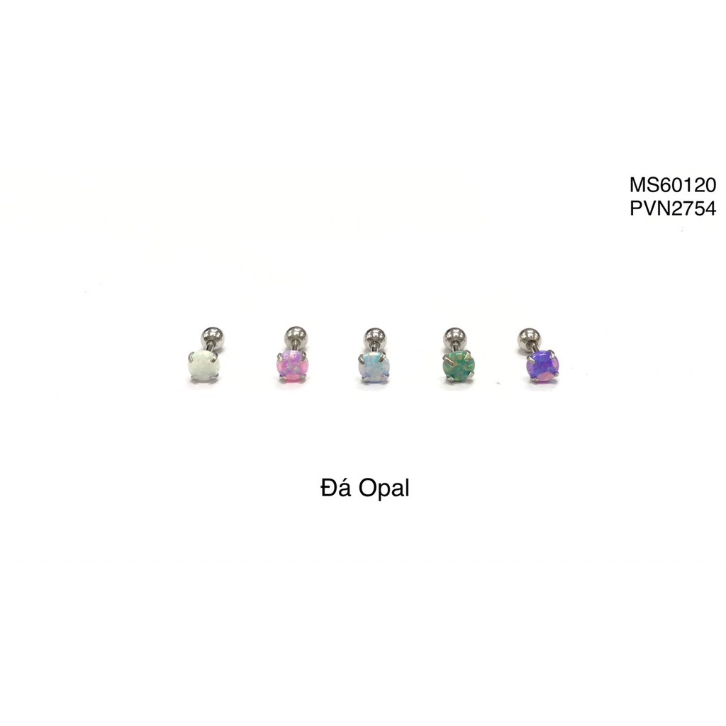 KHUYÊN TAI ĐÁ OPAL TRẤU 5M