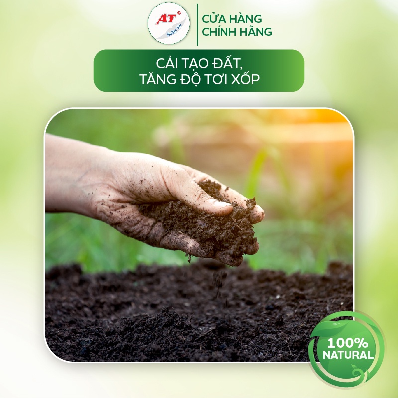 Phân bón hữu cơ sinh học Humic kích rễ, bật chồi, giải độc hữu cơ thay thế đạm cá - Humic AT đậm đặc 1kg