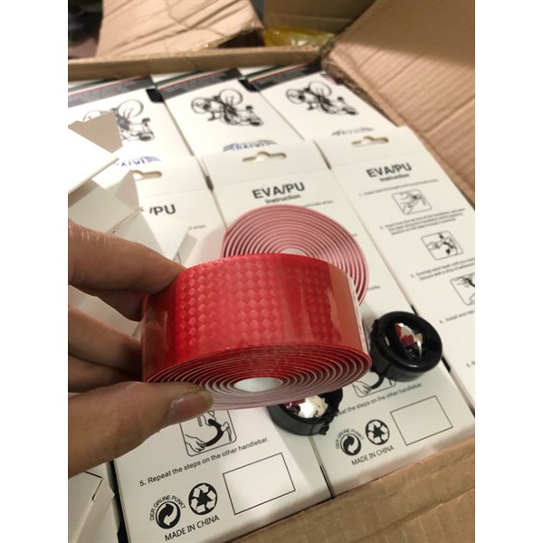 Dây quấn KIVI vân carbon màu đỏ
