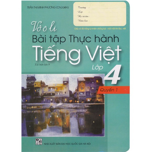 Sách - Combo Vở Ô Li Bài Tập Thực Hành Tiếng Việt Lớp 4 - Quyển 1 + Quyển 2