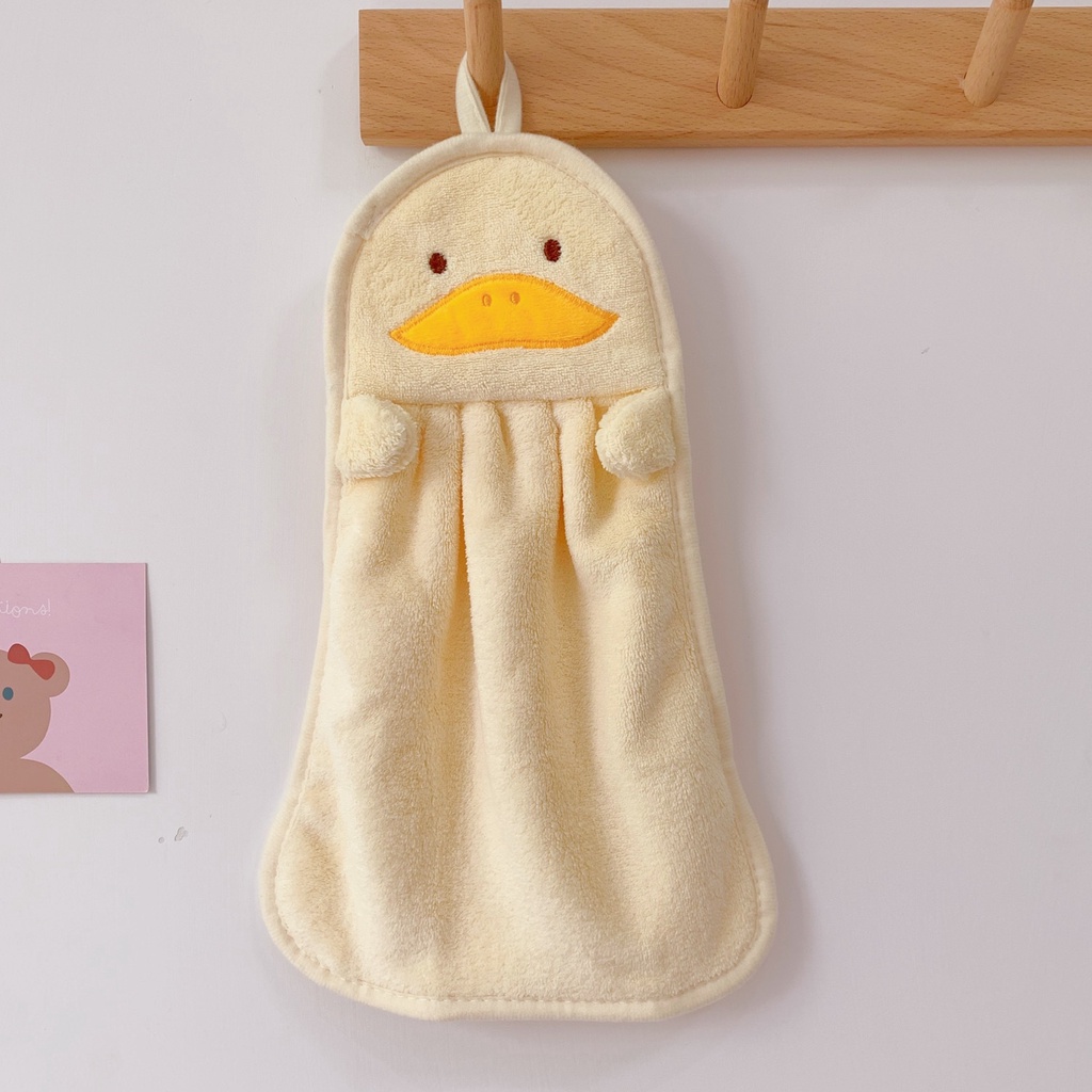 Khăn Lau Tay Mềm Mại Thấm Hút Tốt Hình Chim Cánh Cụt/Vịt Dễ Thương
