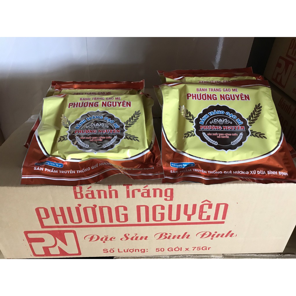 Combo 4 gói bánh tráng gạo mè Phương Nguyên nướng sẵn ( gói 75gram )