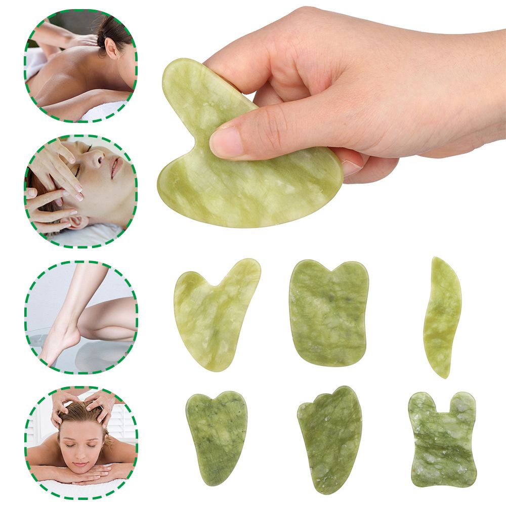 1 miếng cạo mát xa mặt / cơ thể bằng đá ngọc bích chống lão hóa nâng cơ chăm sóc sức khỏe