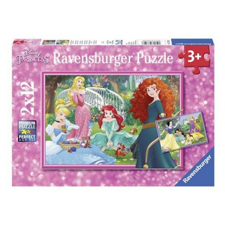 Xếp hình puzzle disney princess 2 bộ 12 mảnh ravensburger - disney license rv076208