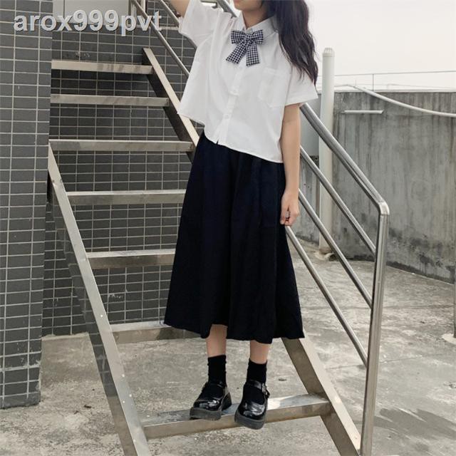 chân váy dàiváy tennis✚┋mùa hè mới 2021 đồng phục lớp Nhật Bản học sinh đại JK tốt nghiệp áo sơ mi rời