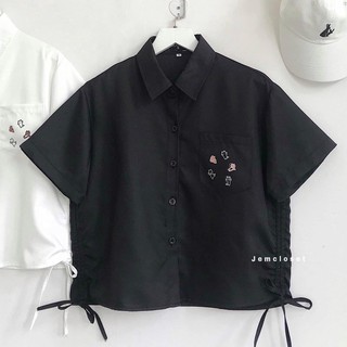 Áo Sơ Mi Nữ , Áo Kiểu Thắt Dây Rút Eo