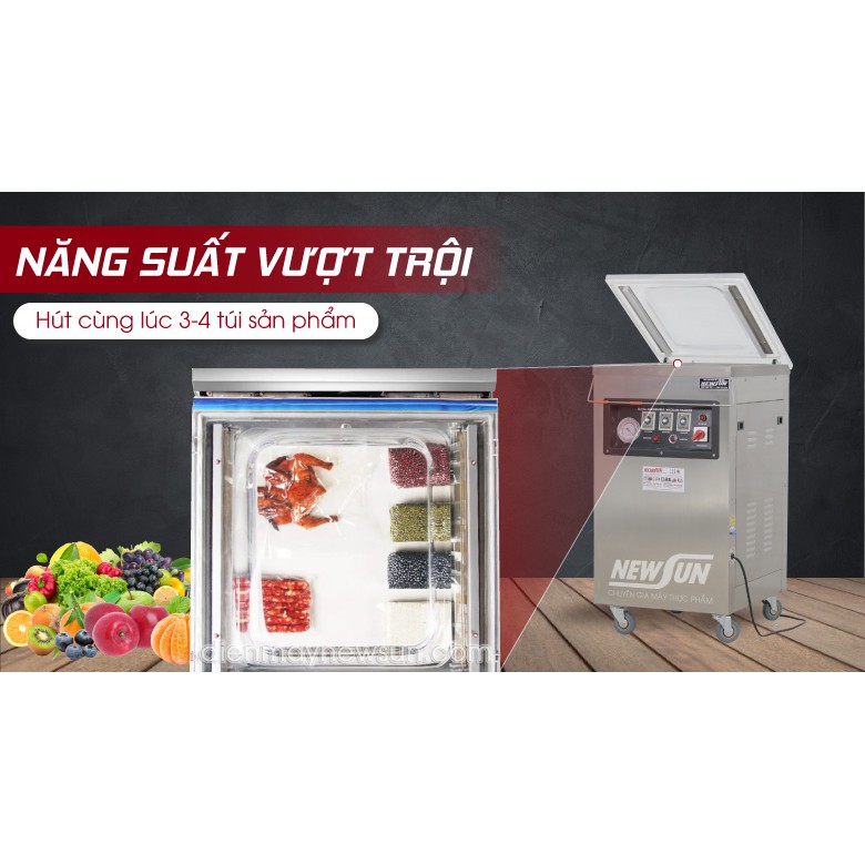 Máy Hút Chân Không, Đóng Gói Thực Phẩm Công Nghiệp 1 Buồng DZQ400 - Đóng Gói Số Lượng Lớn - Bảo Hành 12 Tháng