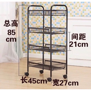 Xe đẩy sắt mắt lưới 4 tầng