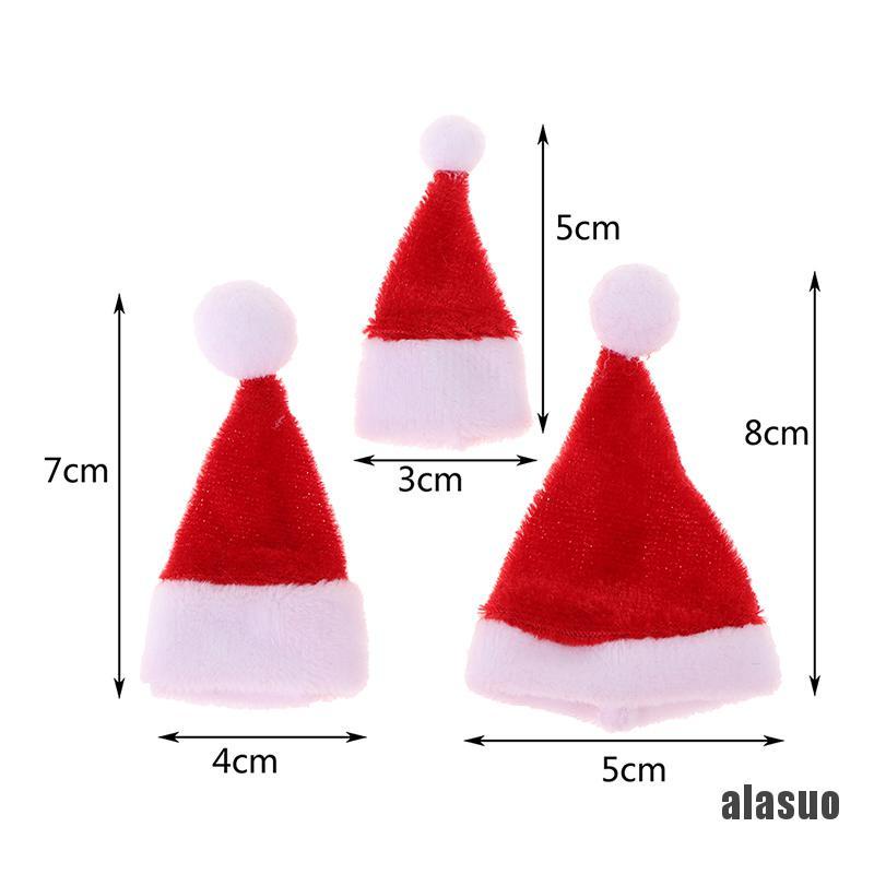 Bộ 2 Mũ Giáng Sinh mini Trang Trí Nhà Búp Bê
