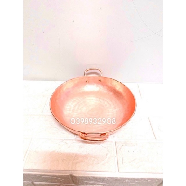 CHẢO ĐỒNG ĐỎ 18 cm x4 cm chất liệu bằng đồng đỏ 💯