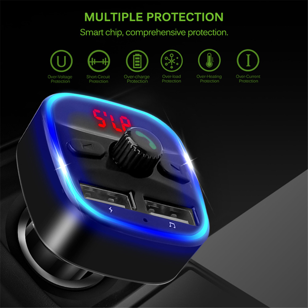 Tẩu Sạc Nhanh Usb Bluetooth 5.0 Tích Hợp Máy Nghe Nhạc Mo3 Cho Xe Hơi