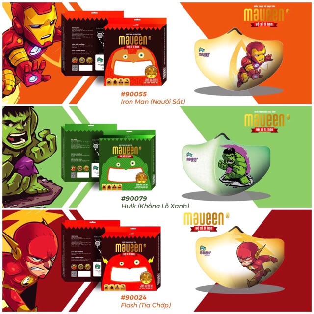 Khẩu trang Maveen bé trai, bé gái sz 2-14y | BigBuy360 - bigbuy360.vn