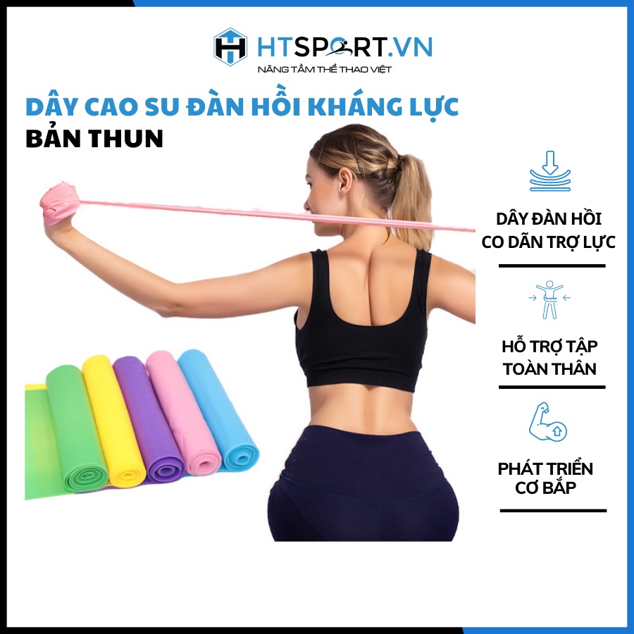 Dây Cao Su Đàn Hồi Kháng Lực Bản Thun Tập Gym Yoga Pilates Thể Lực 1.5 Thera Band