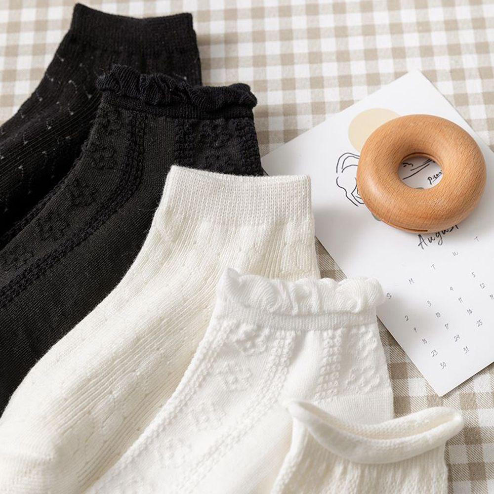 Vớ Lưới Thoáng Khí Màu Trơn Phong Cách Nhật Bản Cho Nữ VANES1