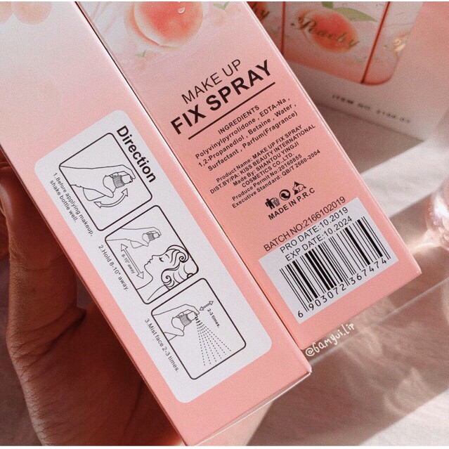 Xịt Khóa Nền🌸𝑭𝒓𝒆𝒆𝒔𝒉𝒊𝒑🌸Xịt Giữ Lớp Nền Cố Định Lớp Trang Điểm Kis Beauty Đào 75ml | BigBuy360 - bigbuy360.vn