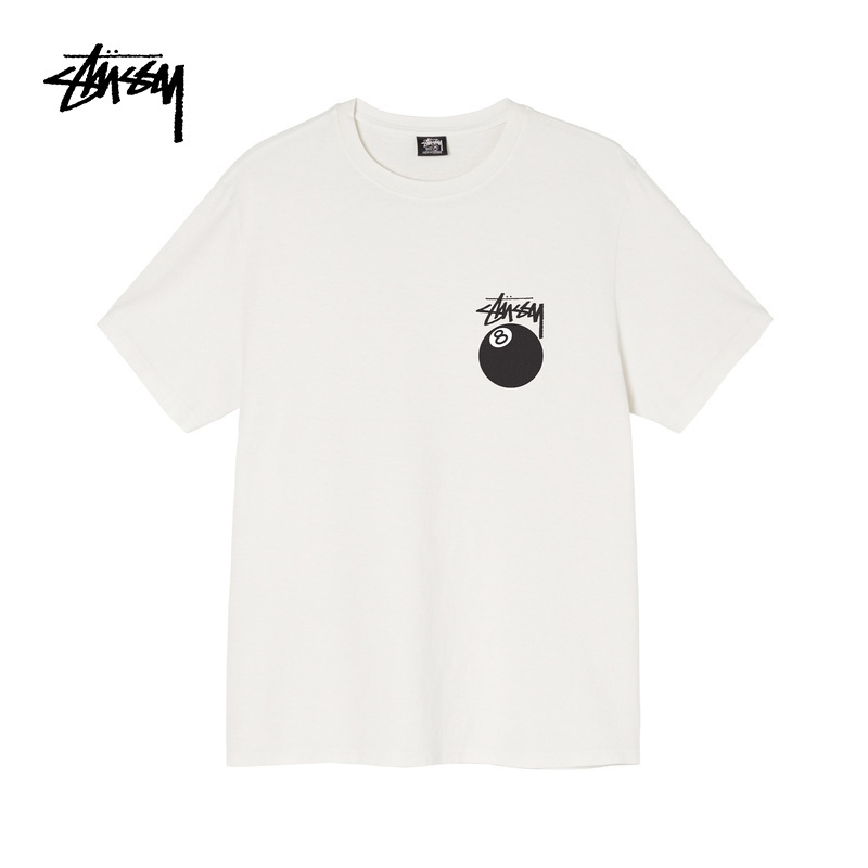 Áo thun tay ngắn cổ tròn in hình logo Stussy size 8 cá tính cho nam và nữ 904749Mh